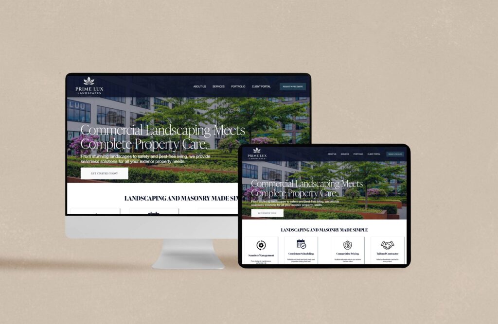 landscaping modern squarespace website design & development